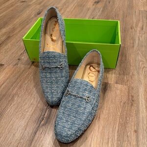 Sam Edelman Blue Tweed Loafers